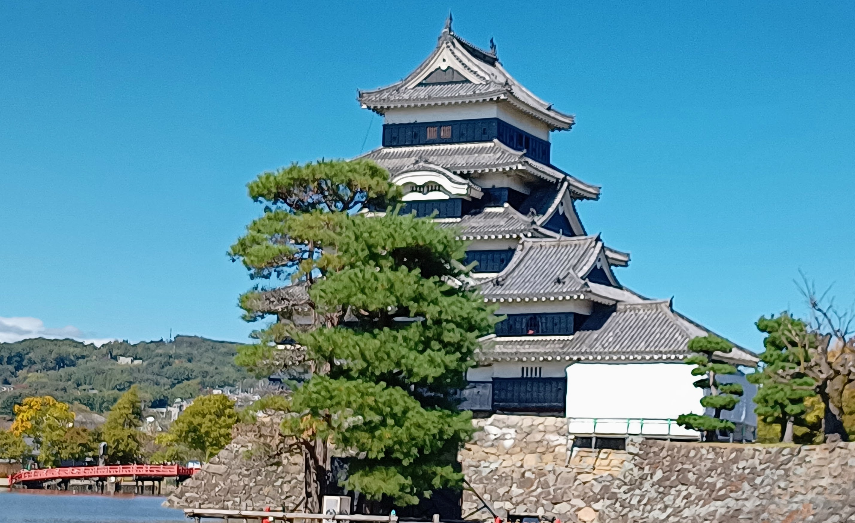 松本城とお堀