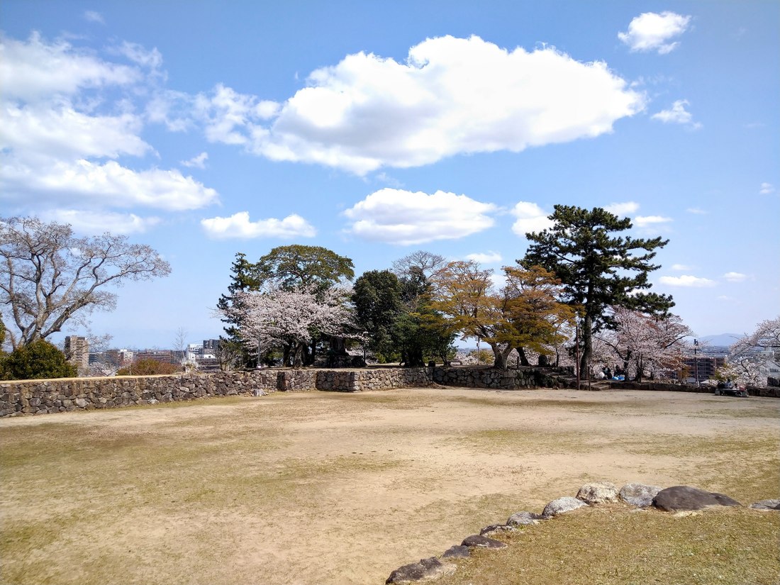 松本城の天守跡