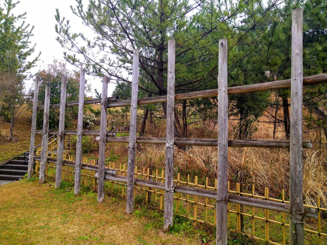 長篠設楽原PAにある馬防柵